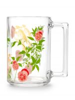 Кружка ФИТНЕС Микс декоров Цветы (Бергамот. Белая Орхидея. Уотер колор. Латон) 320мл LUMINARC