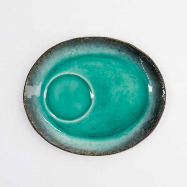 Тарелка Yamasaku Turquoise 18x14x2 см, , керамика TOKYO DESIGN