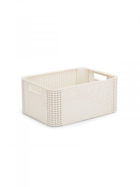 Корзина RATTAN STYLE BOX M кремовая CURVER