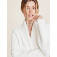 Халат Barefoot Dreams ECO CC RIBBED цвет слоновая кость, трикотаж, рельефная полоска, 100% полиэсте