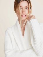 Халат Barefoot Dreams ECO CC RIBBED цвет слоновая кость, трикотаж, рельефная полоска, 100% полиэсте