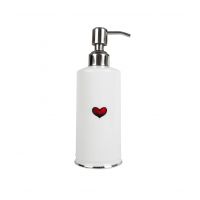 Дозатор жидкого мыла Rory Dobner RED LOVE HEART, 250 мл, фарфор