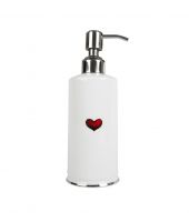 Дозатор жидкого мыла Rory Dobner RED LOVE HEART, 250 мл, фарфор