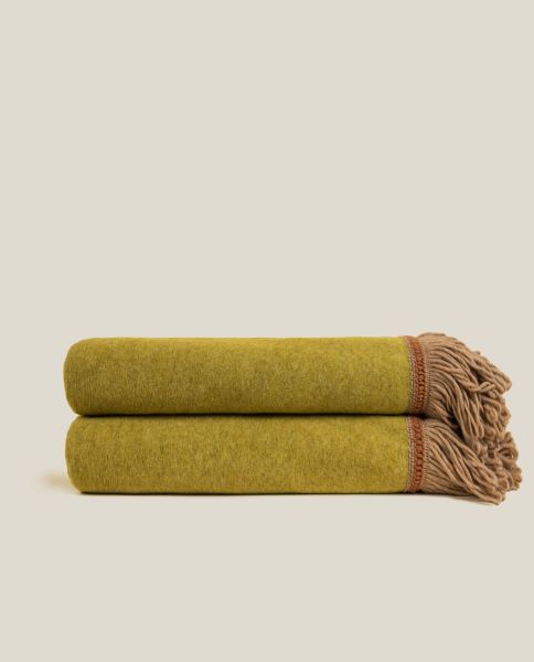 Плед Frati SOFT BAMBOO OLIO с тесьмой BRIGITTE, зеленый, 160х200 см, бамбук 40% полиэстер 60%, 820г
