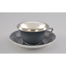 Чашка низкая с блюдцем 100 мл (цвет Пепельный) 13120424-282D LEANDER