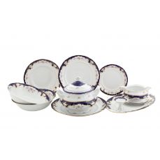 Столовый сервиз на 6 персон Бледные цветы, кобальт 07162011-1257 LEANDER