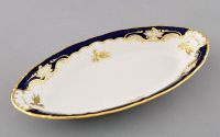 Блюдо овальное Соната 23 см Золотая роза, кобальт 07116125-1457 LEANDER