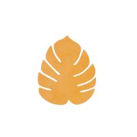 Подставка под кружку из натуральной кожи лист монстеры 14х12 см, цвет темный карри, NUPO LIND DNA 990083