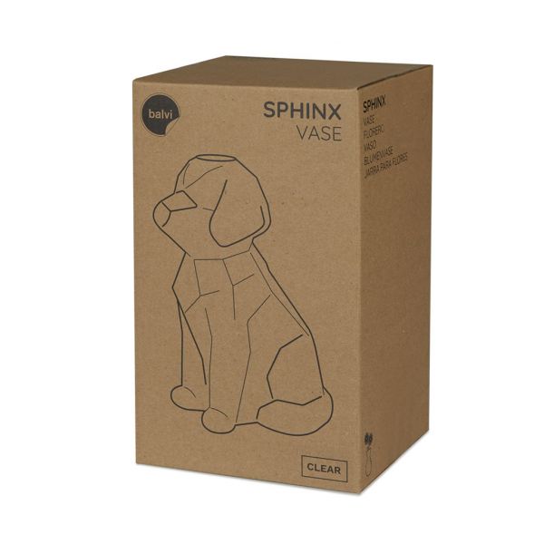 Ваза Sphinx Dog прозрачная