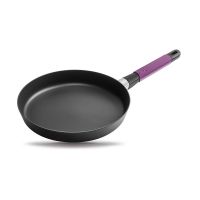 Сковорода ?28cm, с баклажановой силиконовой ручкой, h=5 cm     (10)     30128v