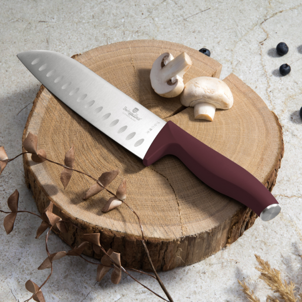 Набор  6 ножей с подставкой из бамбука, Berlinger Haus, Leonardo , бордовый     (6)     BH/2972