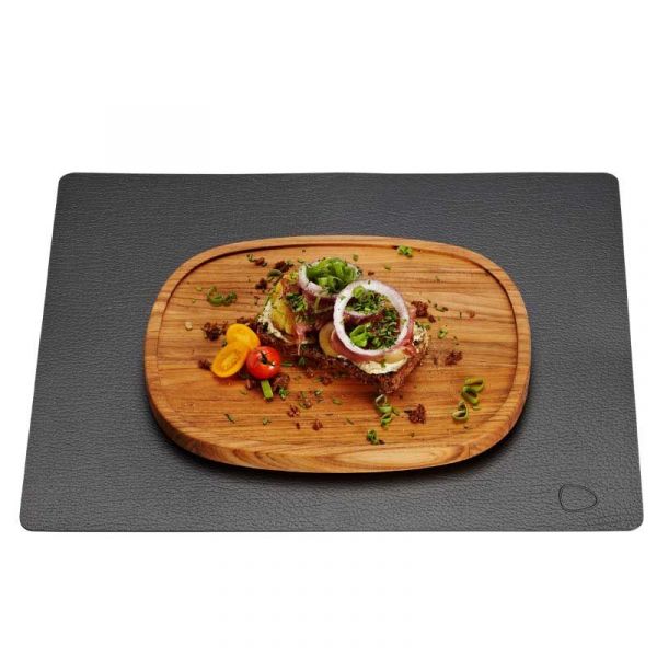 Сервировочная салфетка из натуральной кожи прямоугольная 30х40 см, цвет черный, Bull LIND DNA 98402