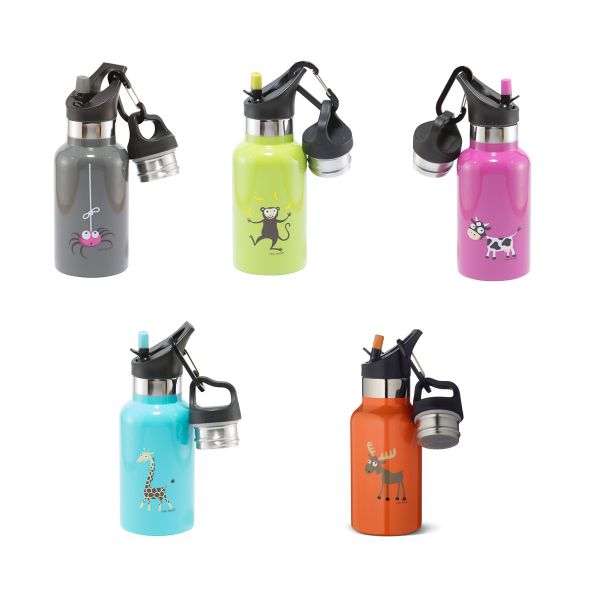 Детская термос-фляга TEMPflask™ Cow 0.35л фиолетовая