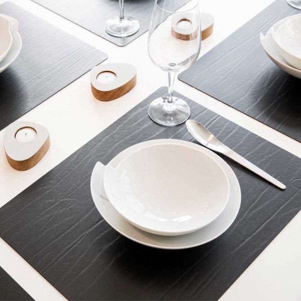 Сервировочная салфетка из натуральной кожи прямоугольная 30х40 см, цвет черный, Buffalo LIND DNA 98893