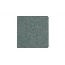 Подставка под кружку из натуральной кожи квадратный 10x10 см, цвет пастельный зеленый, LIND DNA 981125
