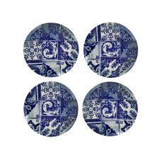 Набор 4 тарелок 21.6 см LISBOA, синий Costa Nova