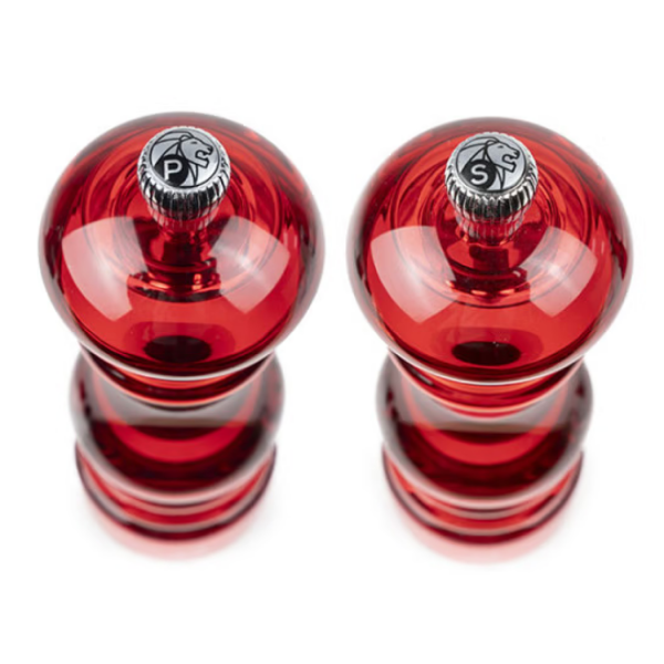 Набор мельниц для соли и перца PODIUM 18 см (прозрачный красный акрил) Peugeot 47993