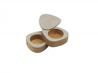 Набор солонка/перечница фигурная 8х10х3 см, цвет светло-серый, NUPO LIND DNA 981867