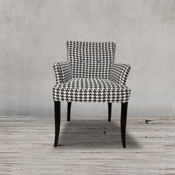 Полукресло Кравли 64x64x87 black/white  ROOMERS FURNITURE