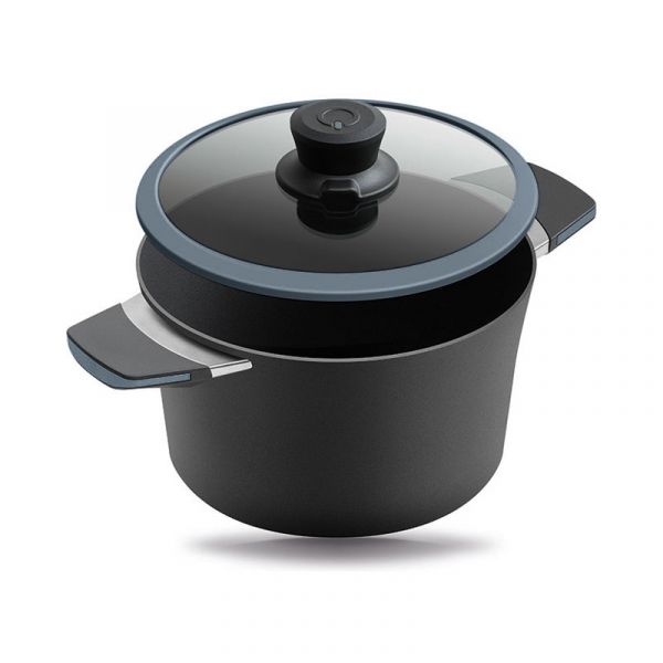 Кастрюля серая ?20cm, 2,5 л. С крышкой и цветной упаковкой     (6)     30250g