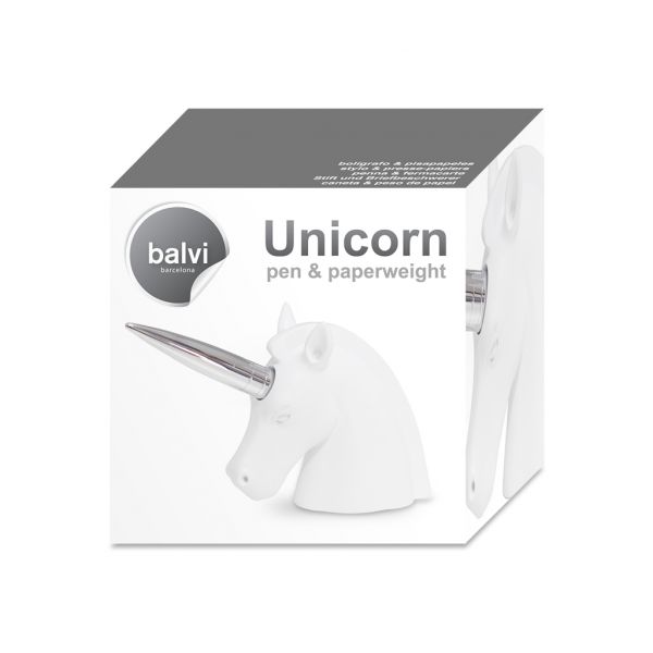 Набор ручки и пресс-папье Unicorn белый