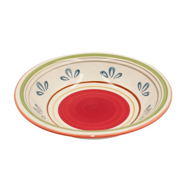 Тарелка глубокая Arabesca 600 мл красная 2 шт Papi
