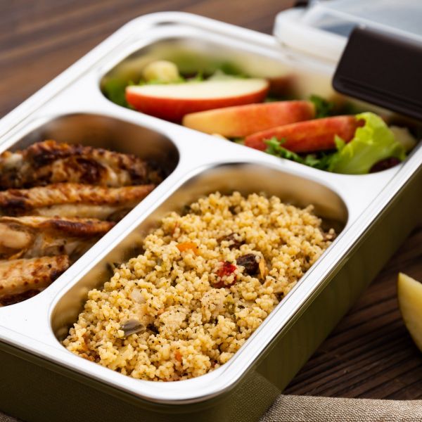 Ланч-бокс трехсекционный из нержавеющей стали Go Xtrem 750мл