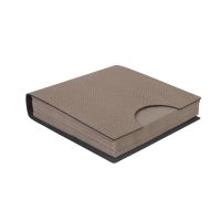 Салфетница для бумажных салфеток кожаная квадратная, цвет песочный, LIND DNA 981464