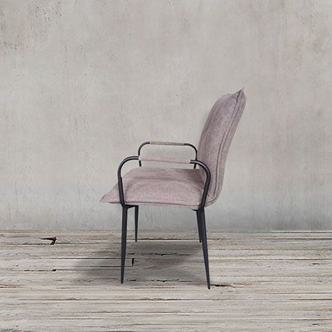 Полукресло Дуакс 52x55x85 Ans 16-15 Vintage cotton Grey  ROOMERS FURNITURE