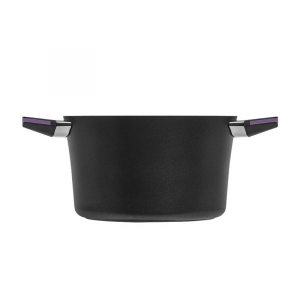 Кастрюля баклажановая Индукционная ?20cm, 2,5 л. С крышкой и цветной упаковкой     (6)     37250v