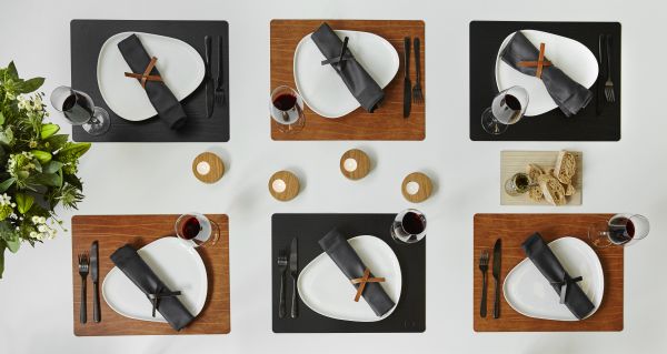 Сервировочная салфетка из натуральной кожи прямоугольная 30х40 см, цвет рыжий, Buffalo LIND DNA 98895