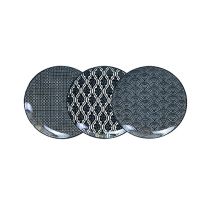 Набор тарелок 3 шт 20.6x20.6x2.2 Black  TOKYO DESIGN