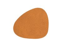 Подставка под кружку из натуральной кожи фигурный 11х13 см, цвет карри, HIPPO LIND DNA 981085