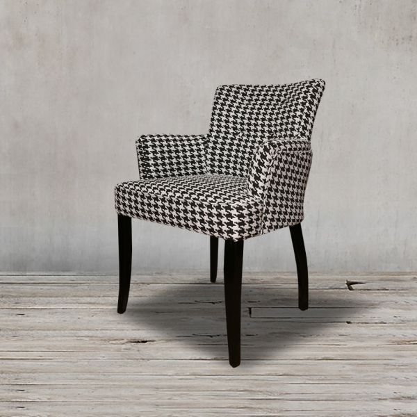 Полукресло Кравли 64x64x87 black/white  ROOMERS FURNITURE