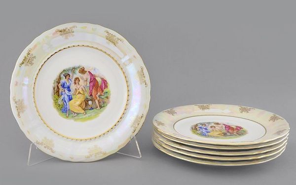 Набор тарелок мелких 25 см, 6 шт Соната Мадонна 07160115-0676 LEANDER