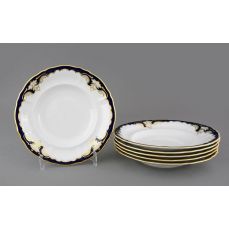 Набор тарелок глубоких 23 см 6 шт Кобальтовый орнамент 07160213-1357 LEANDER