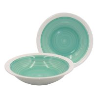 Тарелка глубокая Magna 600 мл бирюзовая 2 шт Papi