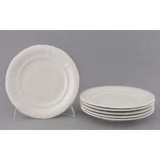 Набор тарелок мелких 25 см, 6 шт Соната Белый фарфор 07160115-0000 LEANDER