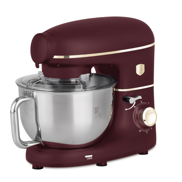 Многофункциональный кухонный комбайн с мясорубкой, электрический, матовый бордо, Leonardo BERLINGER HAUS
