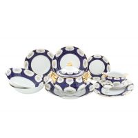 Столовый сервиз Соната 25 предметов на 6 персон Розовый цветок, кобальт 07162011-0419 LEANDER