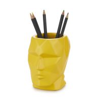Подставка для канцелярских принадлежностей The Head желтый