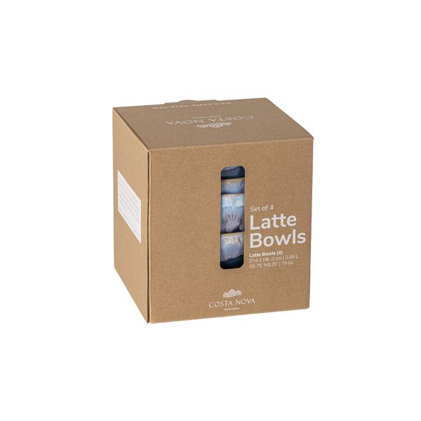 Набор из 4 чаш Denim 550 мл LATTE BOWLS Costa Nova