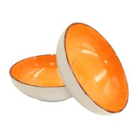 Тарелка глубокая Aria 600мл оранжевая 2шт.