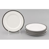 Набор десертных тарелок 17 см, 6 шт Сабина Платиновая отводка 02160327-0011 LEANDER