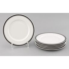 Набор десертных тарелок 17 см, 6 шт Сабина Платиновая отводка 02160327-0011 LEANDER