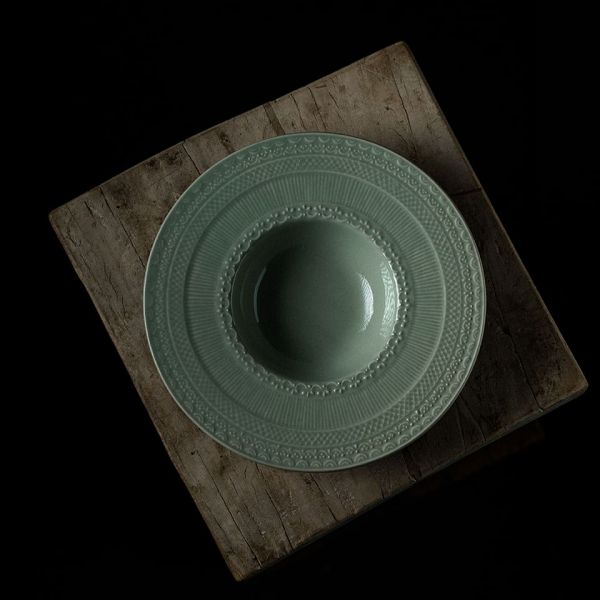 Тарелка для пасты 23 см, 180 мл SKALISTOS, костяной фарфор, зеленый LE COQ