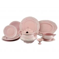 Сервиз столовый «Розовый» 25 предметов Белый Узоры 07262011-3001 LEANDER