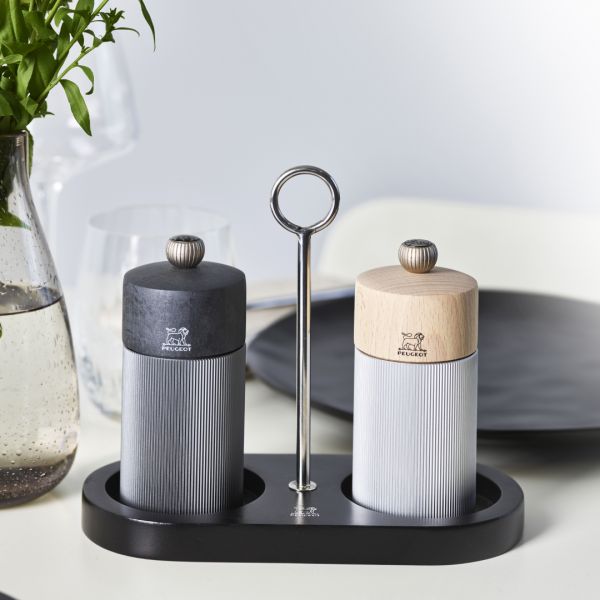 Подставка для мельниц Linea бамбук с ручкой, цвет матовый черный     (1)     44565