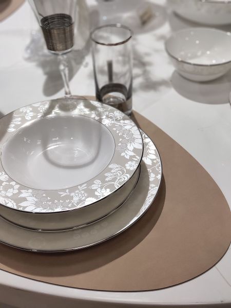 Сервировочная салфетка из натуральной кожи фигурная 36х42 см, цвет коричневый, NUPO LIND DNA 981164