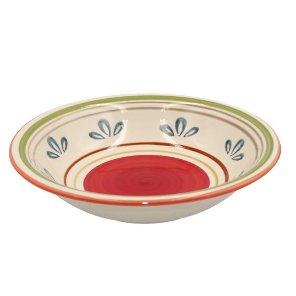 Тарелка глубокая Arabesca 600 мл красная 2 шт Papi
